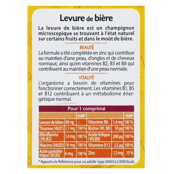 Beauté Vitalité Levure de bière 50 - Juvamine