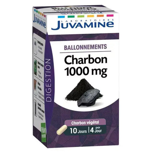 Ballonements Charbon 1000mg - Juvamine