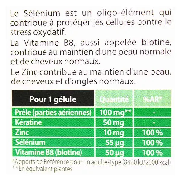 Cheveux Ongles Peau Kératine Sélénium - Juvamine