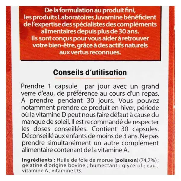 Défenses Immunitaires Huile de Foie de Morue - Juvamine