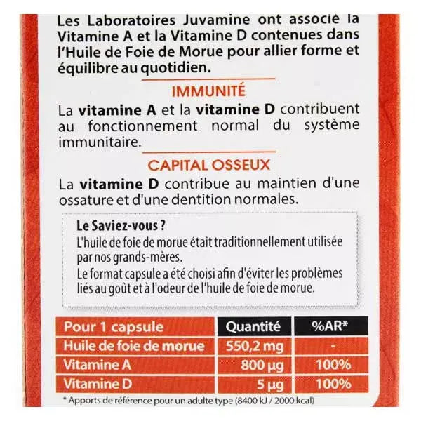 Défenses Immunitaires Huile de Foie de Morue - Juvamine