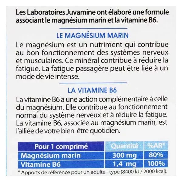 Equilibre Nerveux Magnésium Marin/Vitamine B6 - Juvamine