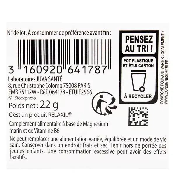 Equilibre Nerveux Magnésium Marin/Vitamine B6 - Juvamine