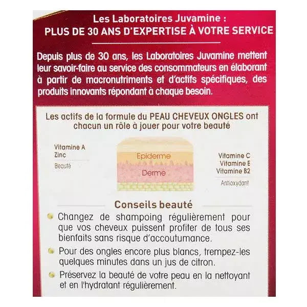 Peau Cheveux Ongles Force + Beauté - Juvamine