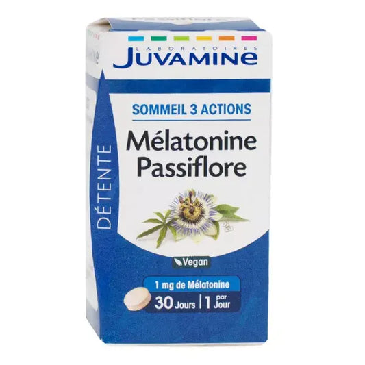 Sommeil 3 Actions Mélatonine Passiflore - Juvamine